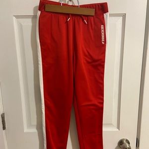 Red with white stripped joggers Abercrombie